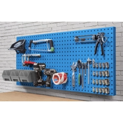 vendita online Parete porta attrezzi da 1500 mm. completa di accessori blu ral5012 Accessori banchi lavoro e armadi Fami